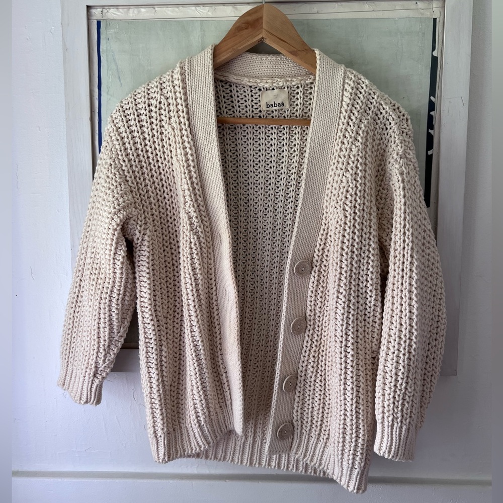 Babaa cardigan no18 natural. 100% cotton made in Spain. 
EUC